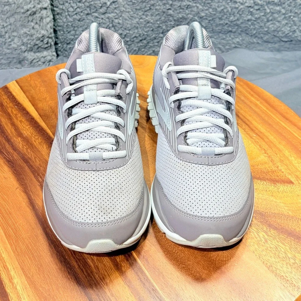 Brooks Addiction Walker 2 Grey White Walking Shoes 1203081D094 Womens 8.5 Wide D